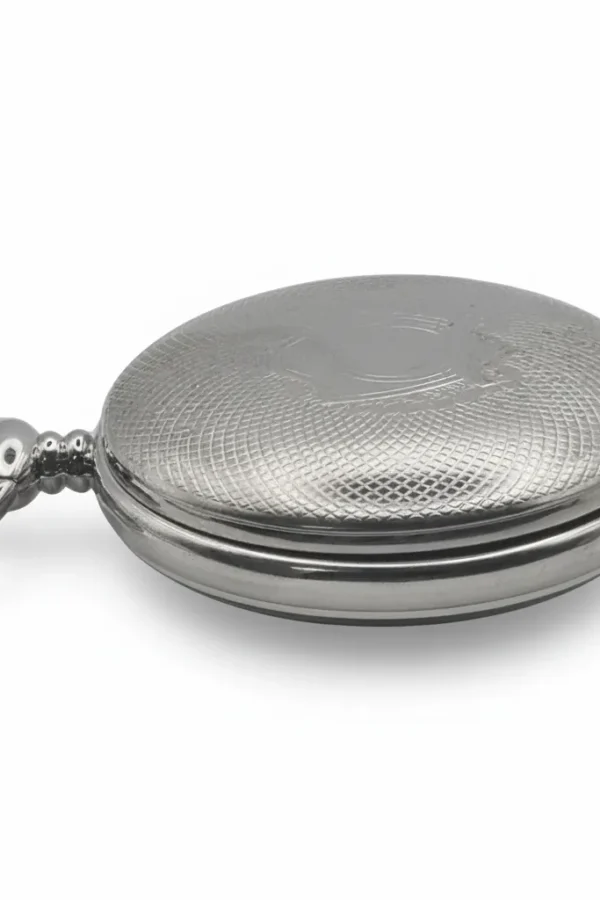 fac-005-pocket-watch-3 Classic Silver Crest Hunter Pocket Watch product image
