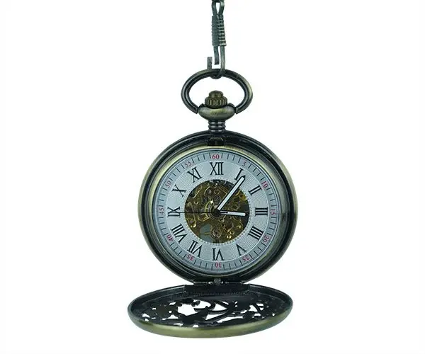 Audubon Gold-Tone Two-Sided Pocket Watch