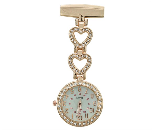 Open Face Gold Hearts Pocket Watch AU image 1 Open Face Gold Hearts Pocket Watch AU image 1