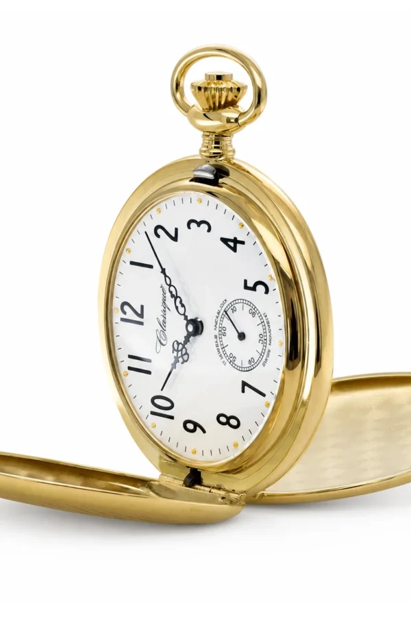 18ct. Solid Gold 51mm Mechanical Skeleton Swiss Movement Plain Pocket Watch image 3 18ct. Solid Gold 51mm Mechanical Skeleton Swiss Movement Plain Pocket Watch image 3
