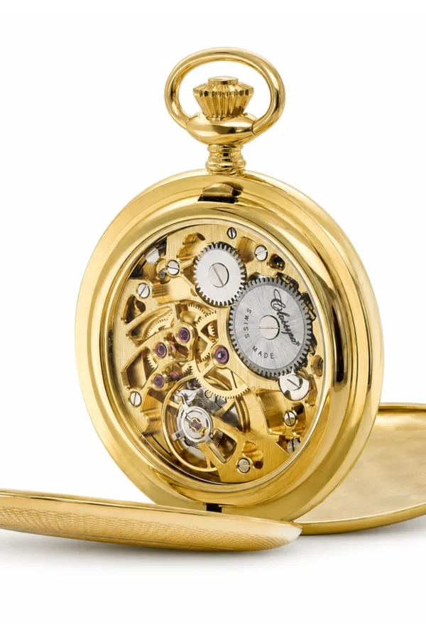 18ct. Solid Gold 51mm Mechanical Skeleton Swiss Movement Pocket Watch image 4 18ct. Solid Gold 51mm Mechanical Skeleton Swiss Movement Pocket Watch image 4