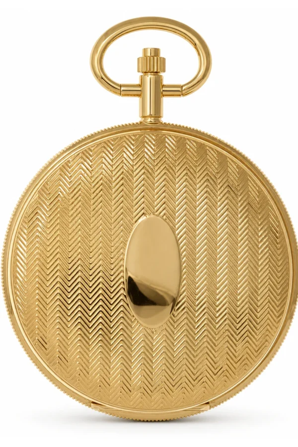 Gents 41mm Gold Plated Swiss Quartz Pocket Watch image 1 Gents 41mm Gold Plated Swiss Quartz Pocket Watch image 1