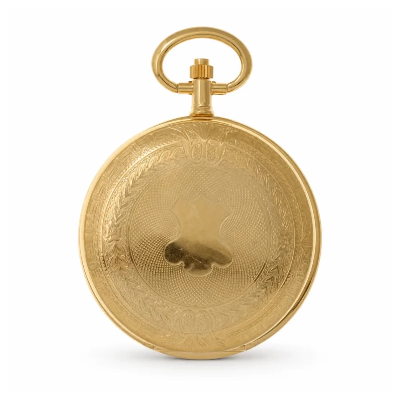 Gents 41mm Gold Plated Swiss Quartz Pocket Watch