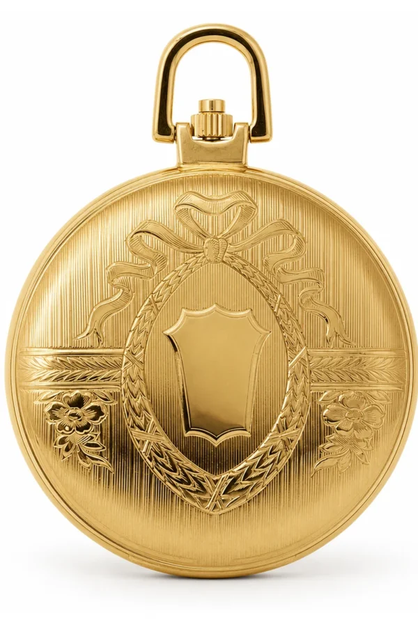 Gents 41mm Gold Plated Swiss Quartz Pocket Watch image 1 Gents 41mm Gold Plated Swiss Quartz Pocket Watch image 1