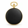 Gents 42mm Plain Black Enamel Gold Plated Swiss Quartz Pocket Watch image 2