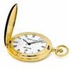 Gents 42mm Plain Black Enamel Gold Plated Swiss Quartz Pocket Watch image 3
