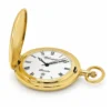 Gents 42mm Plain Brushed Gold Plated Swiss Quartz Pocket Watch image 2