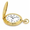 Gents 42mm Plain Brushed Gold Plated Swiss Quartz Pocket Watch image 3
