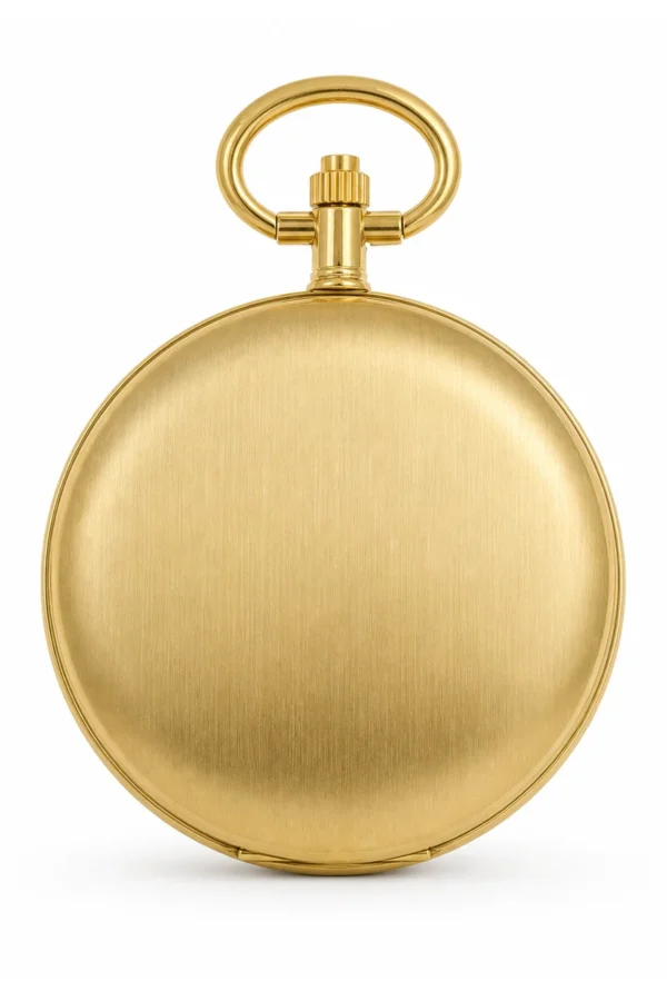 Gents 48mm Brushed Gold Plated Swiss Quartz Pocket Watch image 1