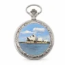 Gents 48mm Gold Plated Opera Enamel Swiss Quartz Pocket Watch image 1