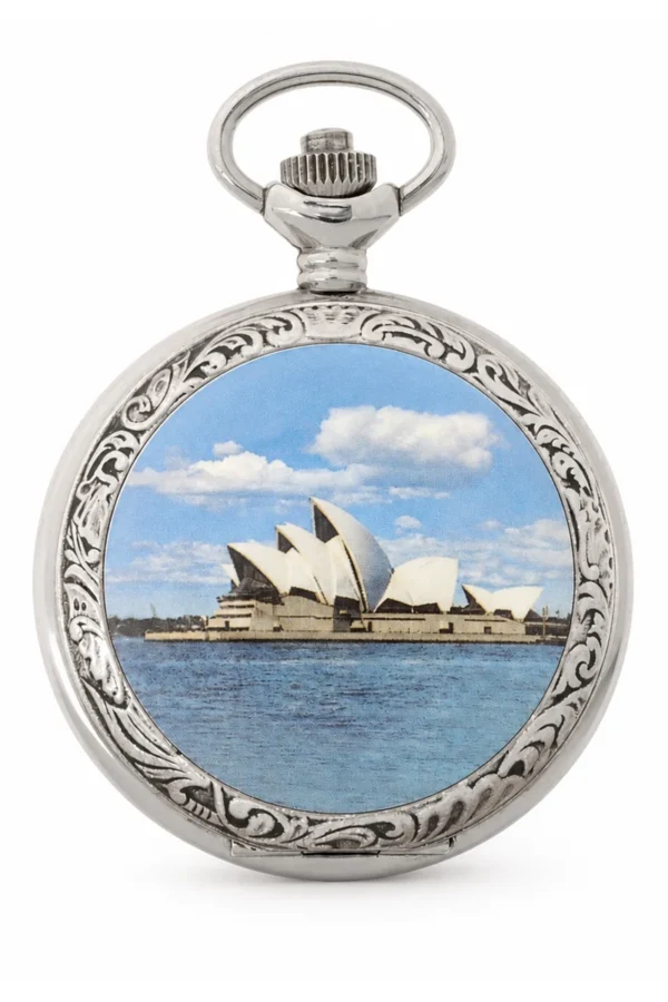 Gents 48mm Gold Plated Opera Enamel Swiss Quartz Pocket Watch image 1 Gents 48mm Gold Plated Opera Enamel Swiss Quartz Pocket Watch image 1