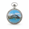 Gents 48mm Gold Plated Opera Enamel Swiss Quartz Pocket Watch image 2