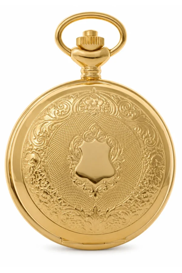 Gents 48mm Gold Plated Stainless Steel Swiss Quartz Pocket Watch image 1 Gents 48mm Gold Plated Stainless Steel Swiss Quartz Pocket Watch image 1