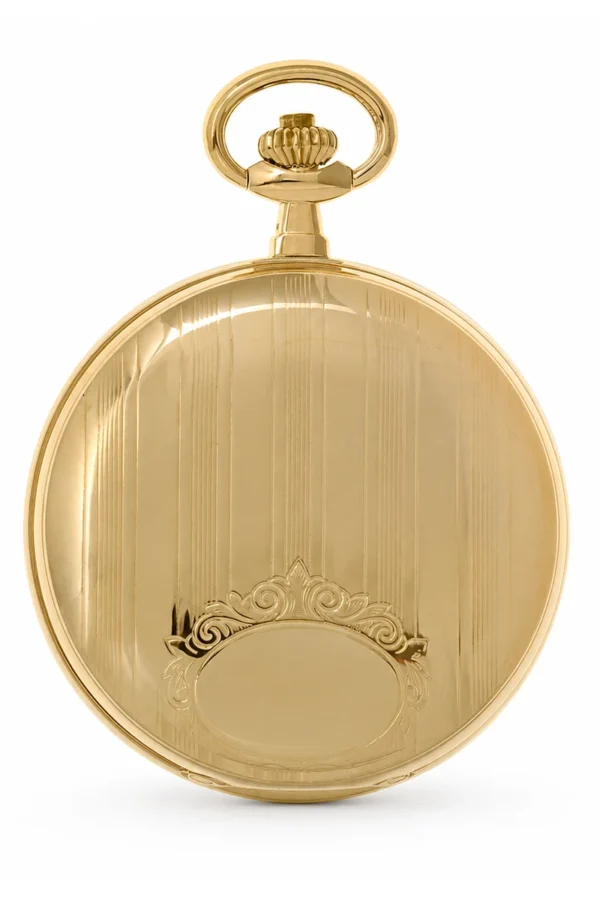 Gents 48mm Gold Plated Swiss Quartz Pocket Watch image 1 Gents 48mm Gold Plated Swiss Quartz Pocket Watch image 1