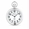 Gents 48mm Open Face All Stainless Steel Swiss Quartz Pocket Watch image 2