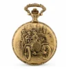 Gents 48mm Pewter Antique Gold Plated "Chevrolet" Swiss Quartz Pocket Watch image 1