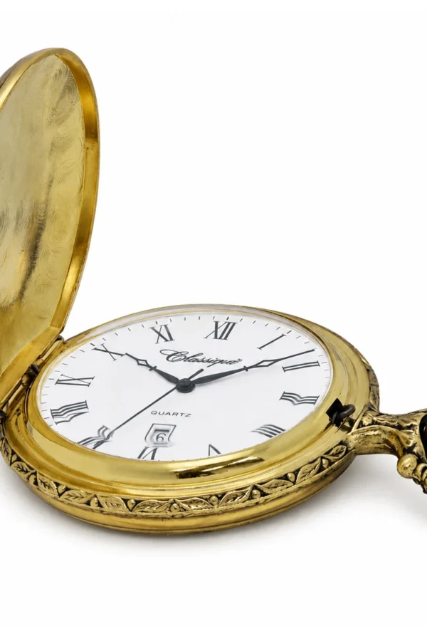 Gents 48mm Pewter Antique Gold Plated "Deer" Swiss Quartz Pocket Watch image 3 Gents 48mm Pewter Antique Gold Plated "Deer" Swiss Quartz Pocket Watch image 3