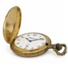 Gents 48mm Pewter Antique Gold Plated "Equestrian" Swiss Quartz Pocket Watch image 3