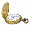 Gents 48mm Pewter Antique Gold Plated "Farmer" Swiss Quartz Pocket Watch image 3