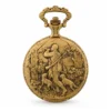 Gents 48mm Pewter Antique Gold Plated "Hunter" Swiss Quartz Pocket Watch image 1