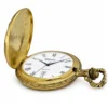 Gents 48mm Pewter Antique Gold Plated "Hunter" Swiss Quartz Pocket Watch image 3