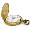 Gents 48mm Pewter Antique Gold Plated "Man on Bike" Swiss Quartz Pocket Watch image 3