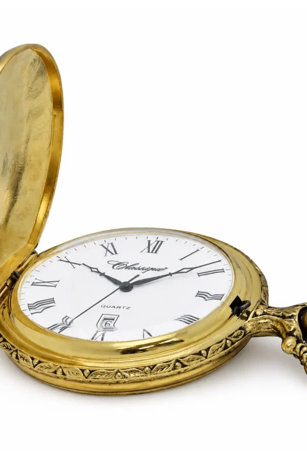 Gents 48mm Pewter Antique Gold Plated "Man on Bike" Swiss Quartz Pocket Watch image 3 Gents 48mm Pewter Antique Gold Plated "Man on Bike" Swiss Quartz Pocket Watch image 3