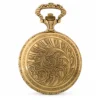 Gents 48mm Pewter Antique Gold Plated "Sailing Boat" Swiss Quartz Pocket Watch image 2