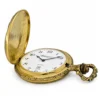 Gents 48mm Pewter Antique Gold Plated "Sailing Boat" Swiss Quartz Pocket Watch image 3