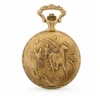 Gents 48mm Pewter Antique Gold Plated "Trotter" Swiss Quartz Pocket Watch image 1