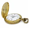 Gents 48mm Pewter Antique Gold Plated "Trotter" Swiss Quartz Pocket Watch image 3