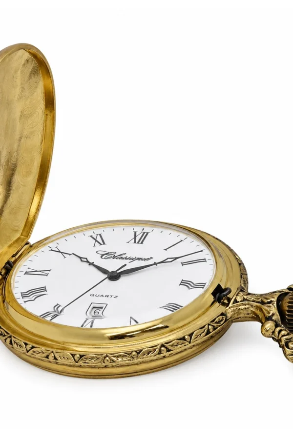 Gents 48mm Pewter Antique Gold Plated "Truck" Swiss Quartz Pocket Watch image 3 Gents 48mm Pewter Antique Gold Plated "Truck" Swiss Quartz Pocket Watch image 3