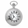 Gents 48mm Rhodium Plated Swiss Quartz Pocket Watch image 1