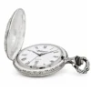 Gents 48mm Pewter Antique Two Tone Gold Plated "Three Horses" Swiss Quartz Pocket Watch image 3