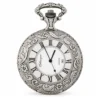 Gents 48mm Pewter Antique Rhodium Plated Swiss Quartz Pocket Watch image 1
