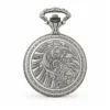 Gents 48mm Pewter Antique Rhodium Plated Swiss Quartz Pocket Watch image 2