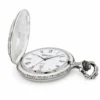 Gents 48mm Pewter Antique Rhodium Plated "Golf" Swiss Quartz Pocket Watch image 3
