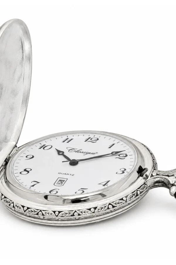 Gents 48mm Pewter Antique Rhodium Plated "Golf" Swiss Quartz Pocket Watch image 4 Gents 48mm Pewter Antique Rhodium Plated "Golf" Swiss Quartz Pocket Watch image 4