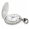 Gents 48mm Pewter Antique Rhodium Plated "Miner" Swiss Quartz Pocket Watch image 3