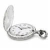 Gents 48mm Pewter Antique Rhodium Plated "Train" Swiss Quartz Pocket Watch image 4