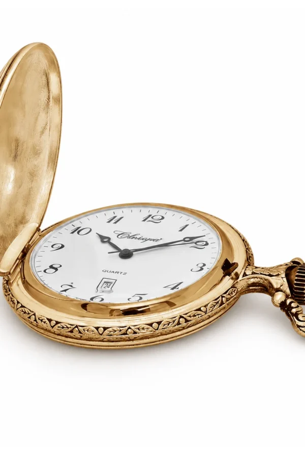 Gents 48mm Pewter Antique Gold Plated "Touring Couple" Swiss Quartz Pocket Watch image 3 Gents 48mm Pewter Antique Gold Plated "Touring Couple" Swiss Quartz Pocket Watch image 3