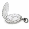 Gents 48mm Pewter Antique Rhodium Plated "Equestrian" Swiss Quartz Pocket Watch image 3