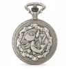 Gents 48mm Pewter Antique Rhodium Plated "Hunter" Swiss Quartz Pocket Watch image 2