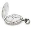 Gents 48mm Pewter Antique Rhodium Plated "Hunter" Swiss Quartz Pocket Watch image 4