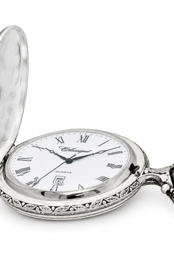 Gents 48mm Pewter Antique Rhodium Plated "Sailing Boat" Swiss Quartz Pocket Watch image 3 Gents 48mm Pewter Antique Rhodium Plated "Sailing Boat" Swiss Quartz Pocket Watch image 3