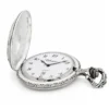 Gents 48mm Pewter Antique Rhodium Plated "Man on Bike" Swiss Quartz Pocket Watch image 4