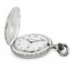 Gents 48mm Pewter Antique Rhodium Plated "St. Christopher" Swiss Quartz Pocket Watch image 4