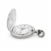 Gents 48mm Pewter Antique Rhodium Plated "Touring Couple" Swiss Quartz Pocket Watch image 3