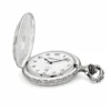 Gents 48mm Pewter Antique Rhodium Plated "Touring Couple" Swiss Quartz Pocket Watch image 4