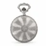 Gents 48mm Pewter Antique Rhodium Plated "Trotter" Swiss Quartz Pocket Watch image 2